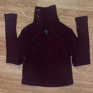 Red turtle neck long sleeve shirt